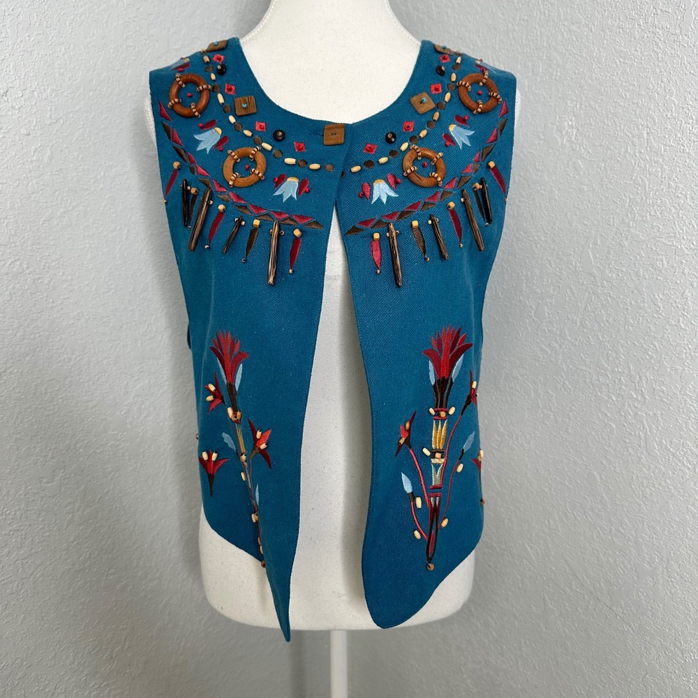 Handcrafted Boho Beaded Embroidered Vest‎ – Rafia Studio Artisan Folkwear